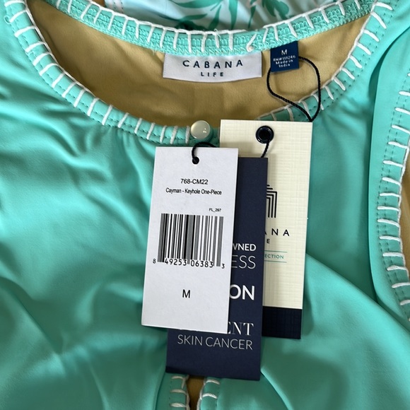 Cabana Life Cayman Embroidered Keyhole One Piece Bathing Suit NWT - Picture 13 of 15